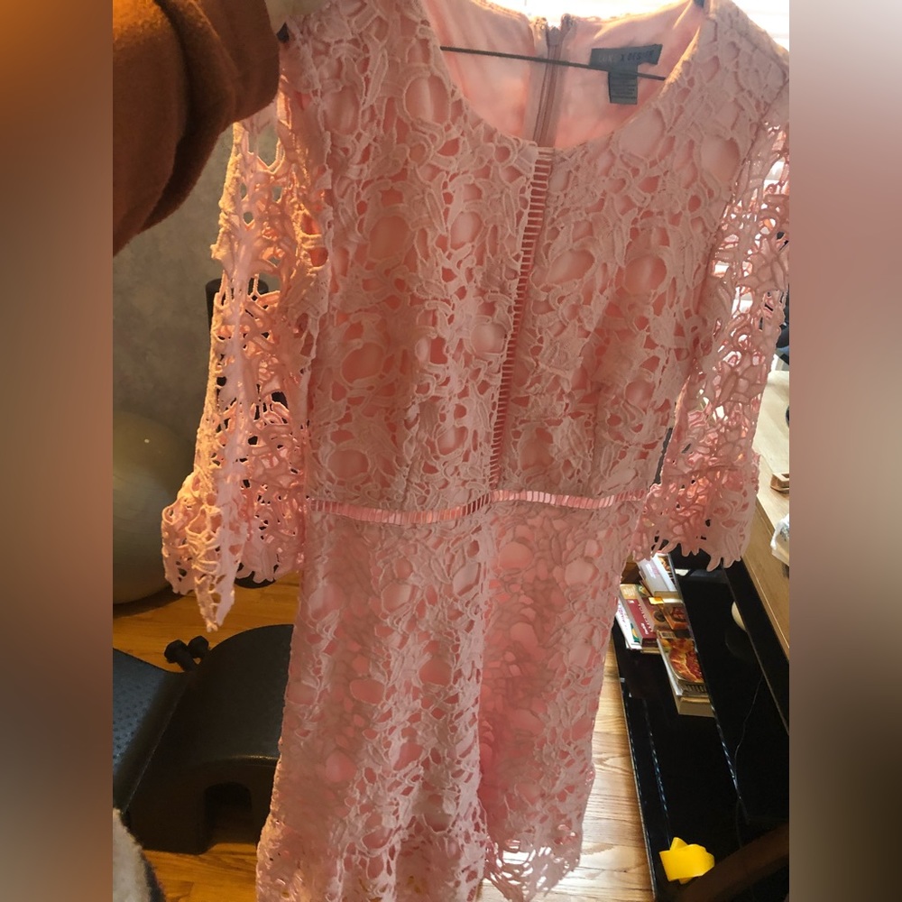 Pink cocktail dress great for communions, baby showers, wedding showers, etc.